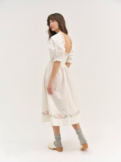 For Love and Lemons Erin Midi Dress - Cream