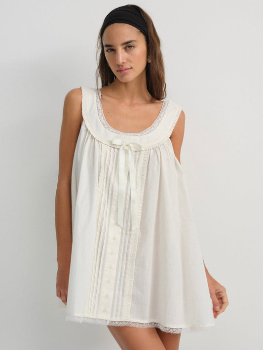 For Love and Lemons Venetia Slip Dress - Vintage Cream