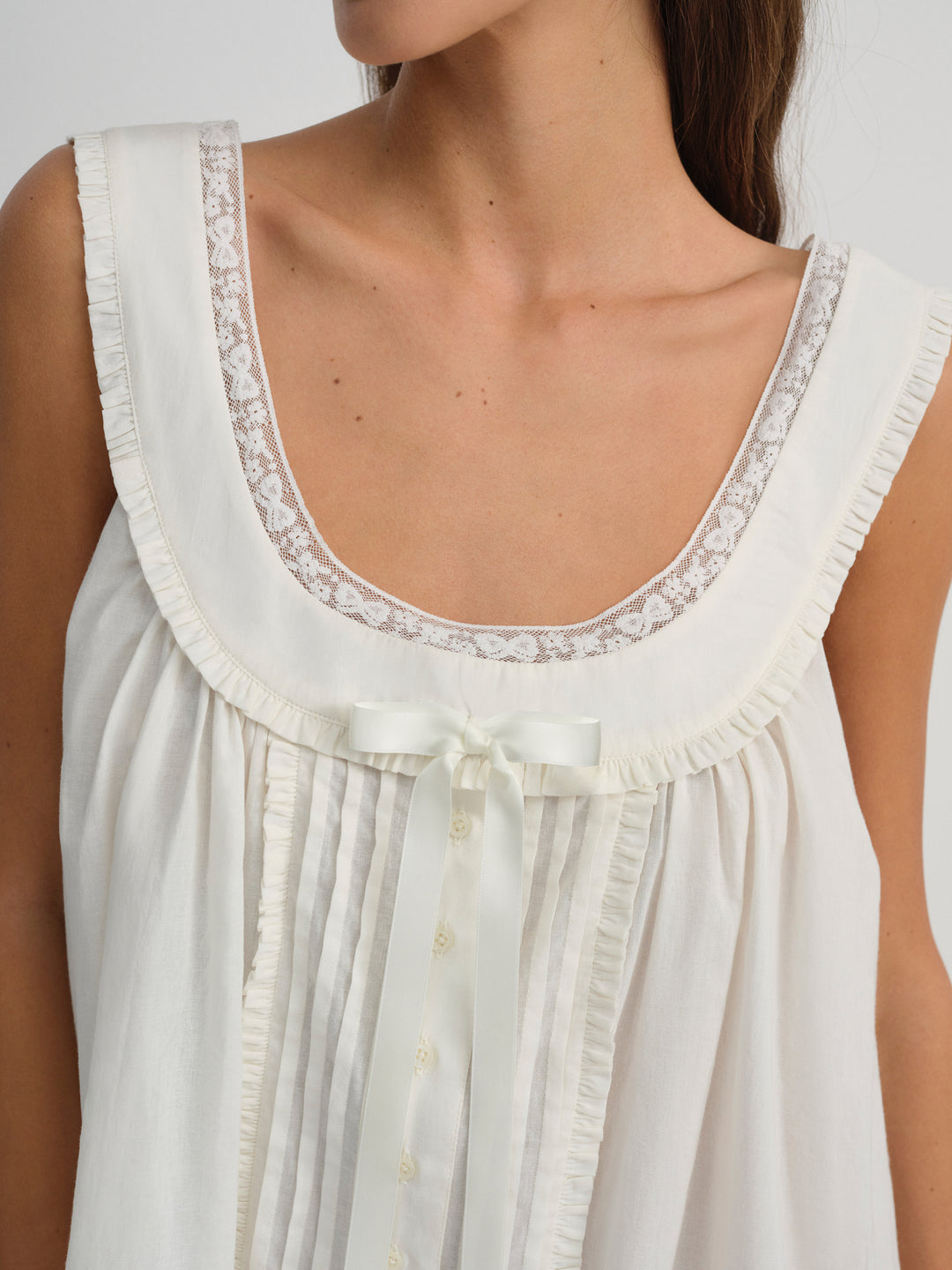 For Love and Lemons Venetia Slip Dress - Vintage Cream