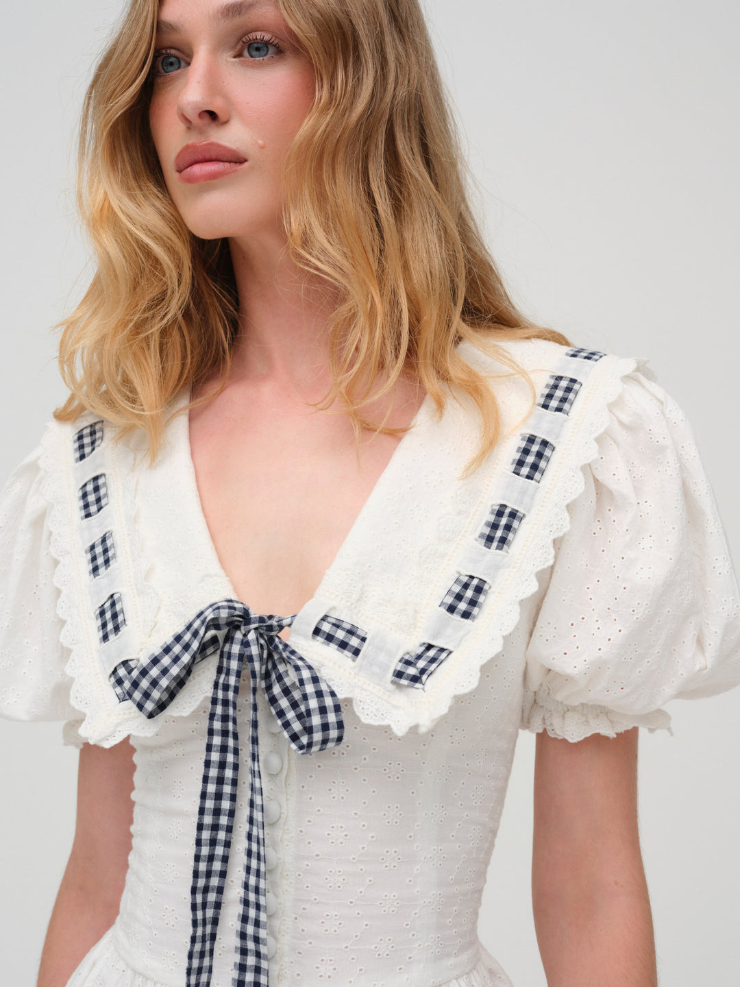 For Love and Lemons Ruby Ribbon Mini Dress - White