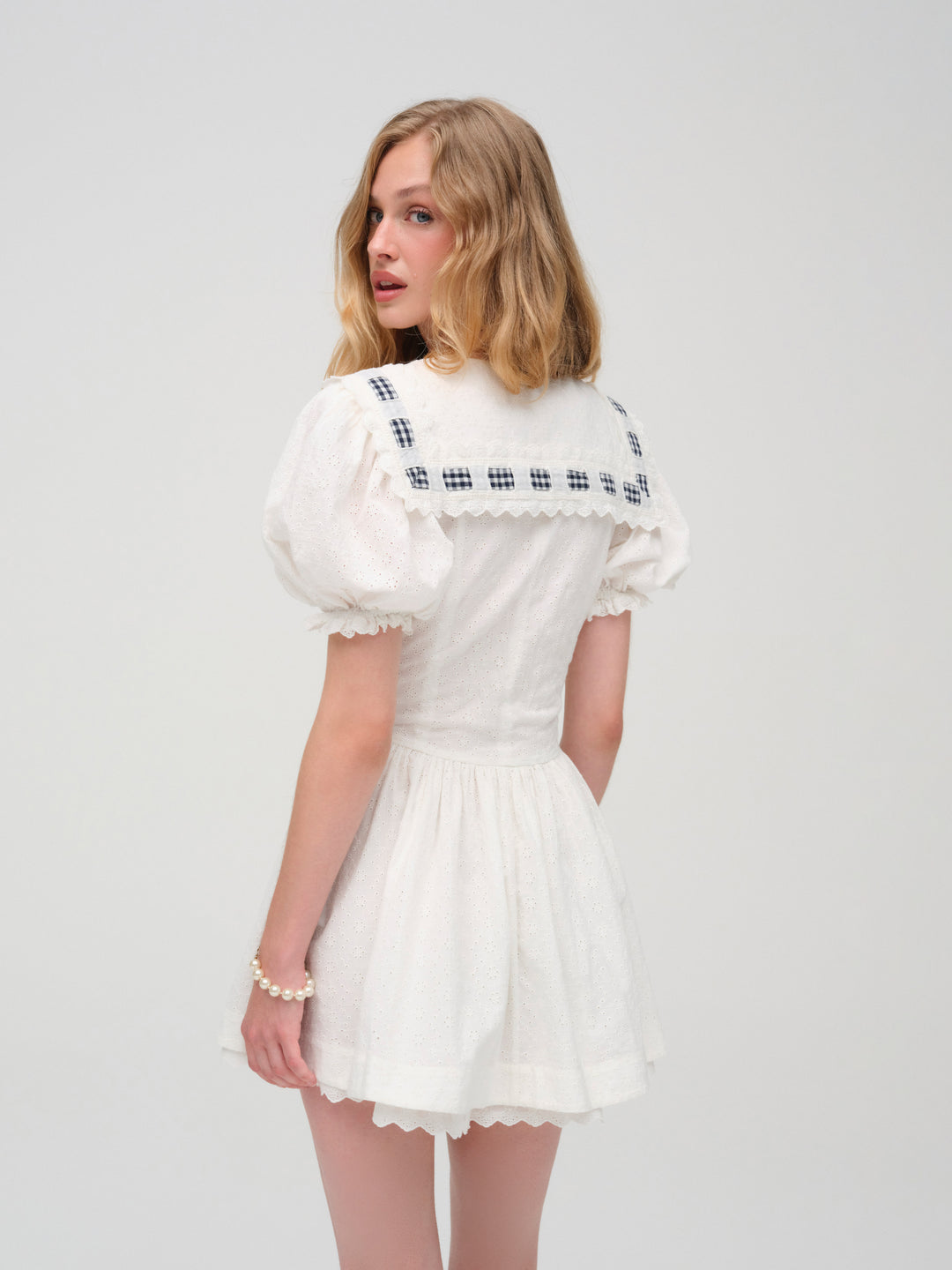 For Love and Lemons Ruby Ribbon Mini Dress - White