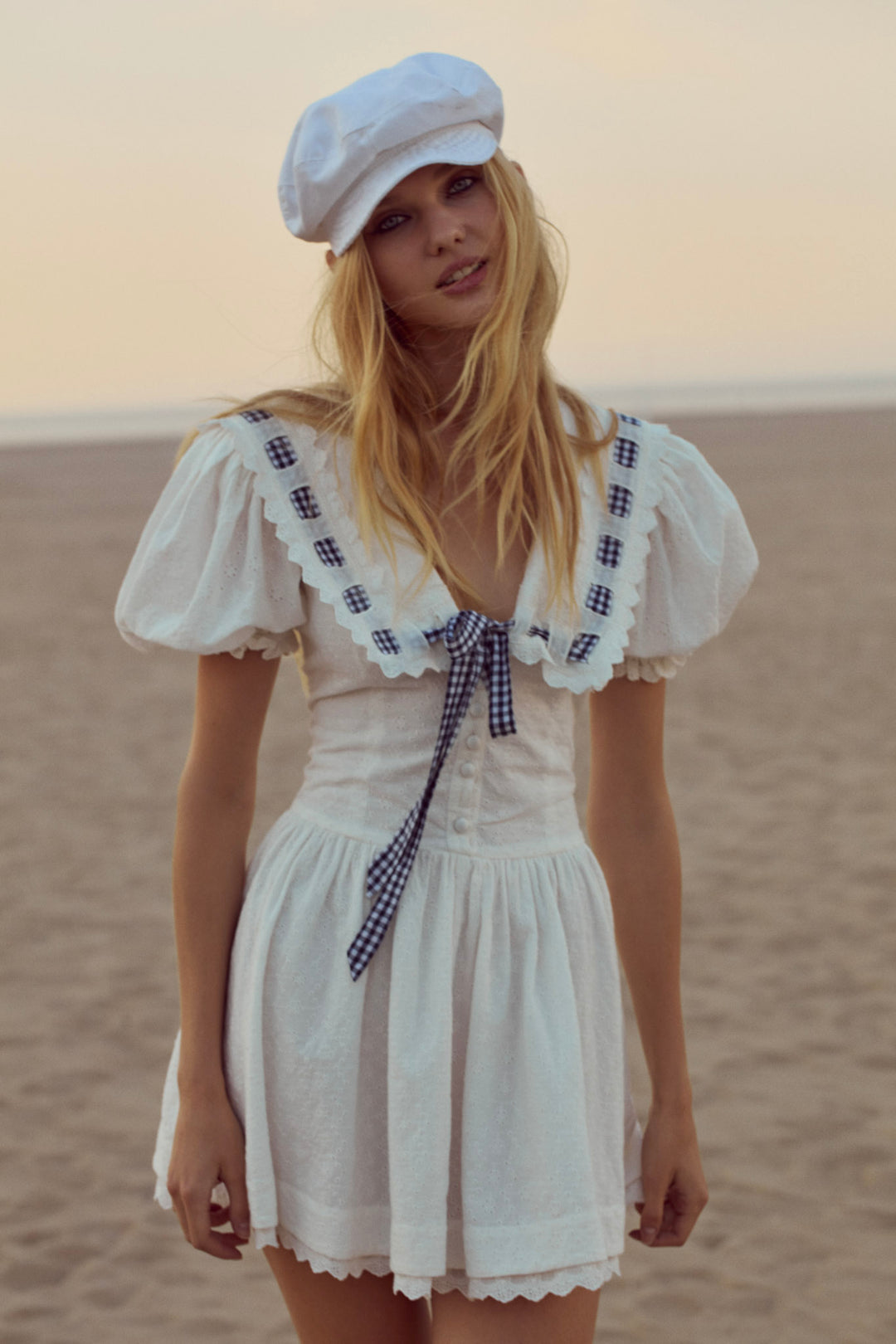 For Love and Lemons Ruby Ribbon Mini Dress - White