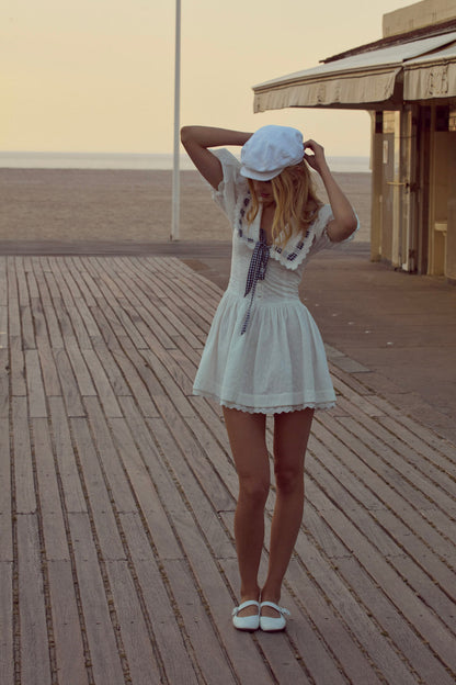 For Love and Lemons Ruby Ribbon Mini Dress - White