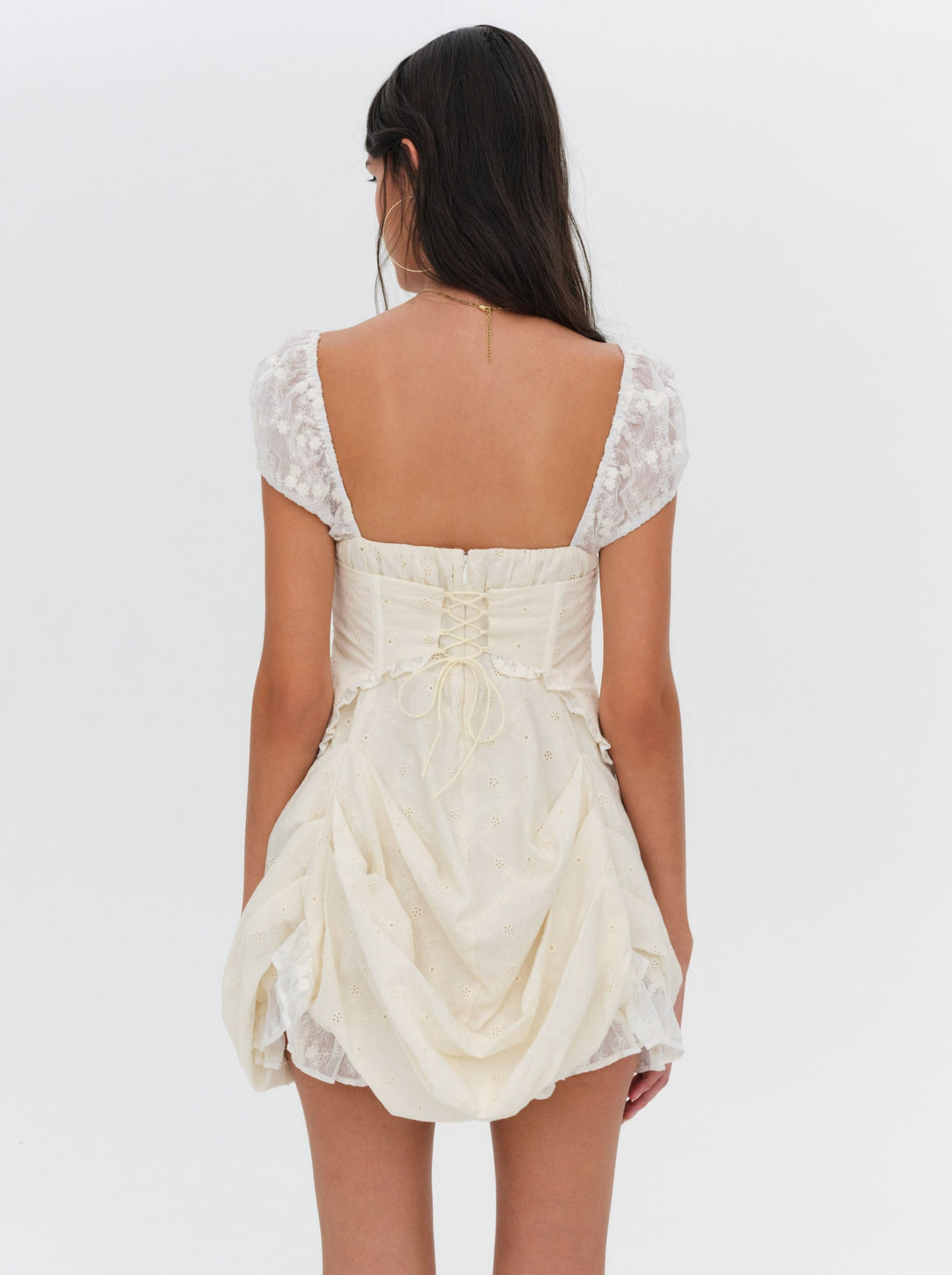 For Love and Lemons Morgan Mini Dress - White