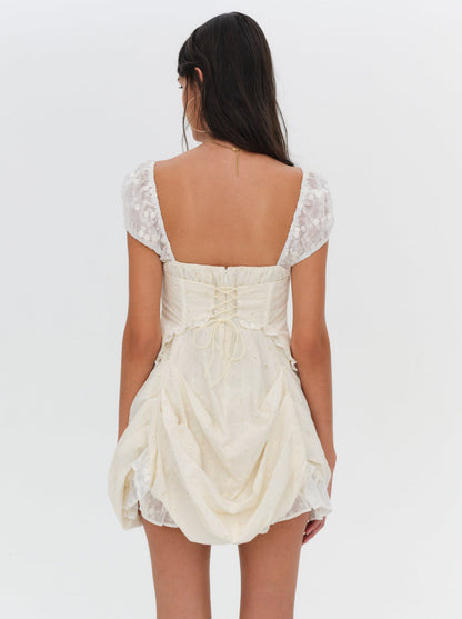 For Love and Lemons Morgan Mini Dress - White