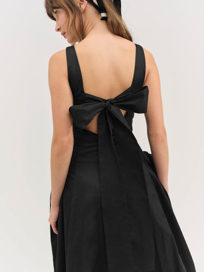 For Love and Lemons Evanie Structured Midi Dress - Black