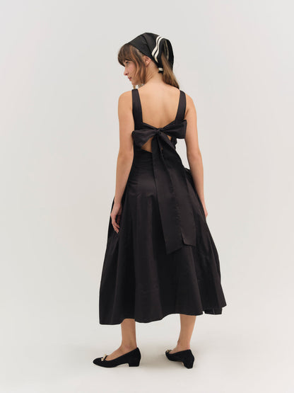For Love and Lemons Evanie Structured Midi Dress - Black