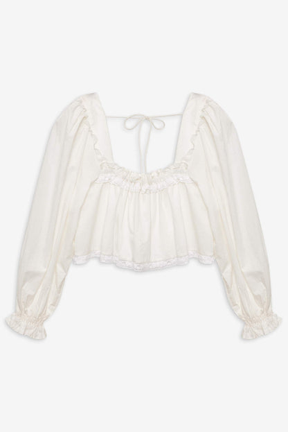 For Love and Lemons Venetia Sleep Top - Vintage Cream