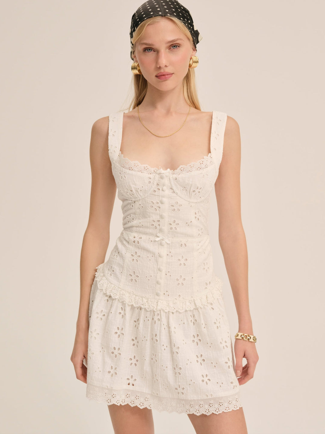 For Love and Lemons Dreamy Daisy Mini Dress - White