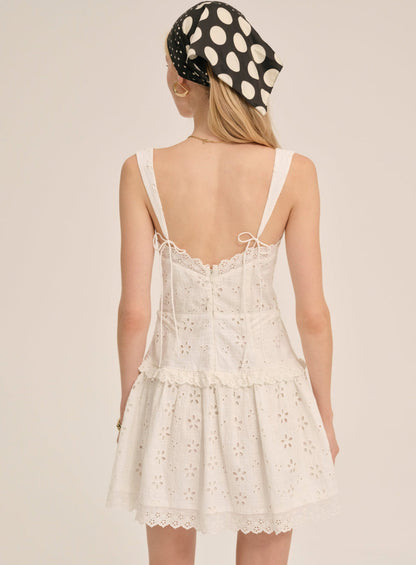 For Love and Lemons Dreamy Daisy Mini Dress - White