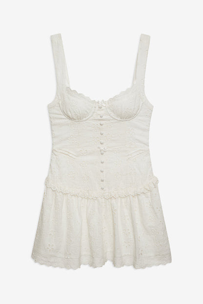 For Love and Lemons Dreamy Daisy Mini Dress - White