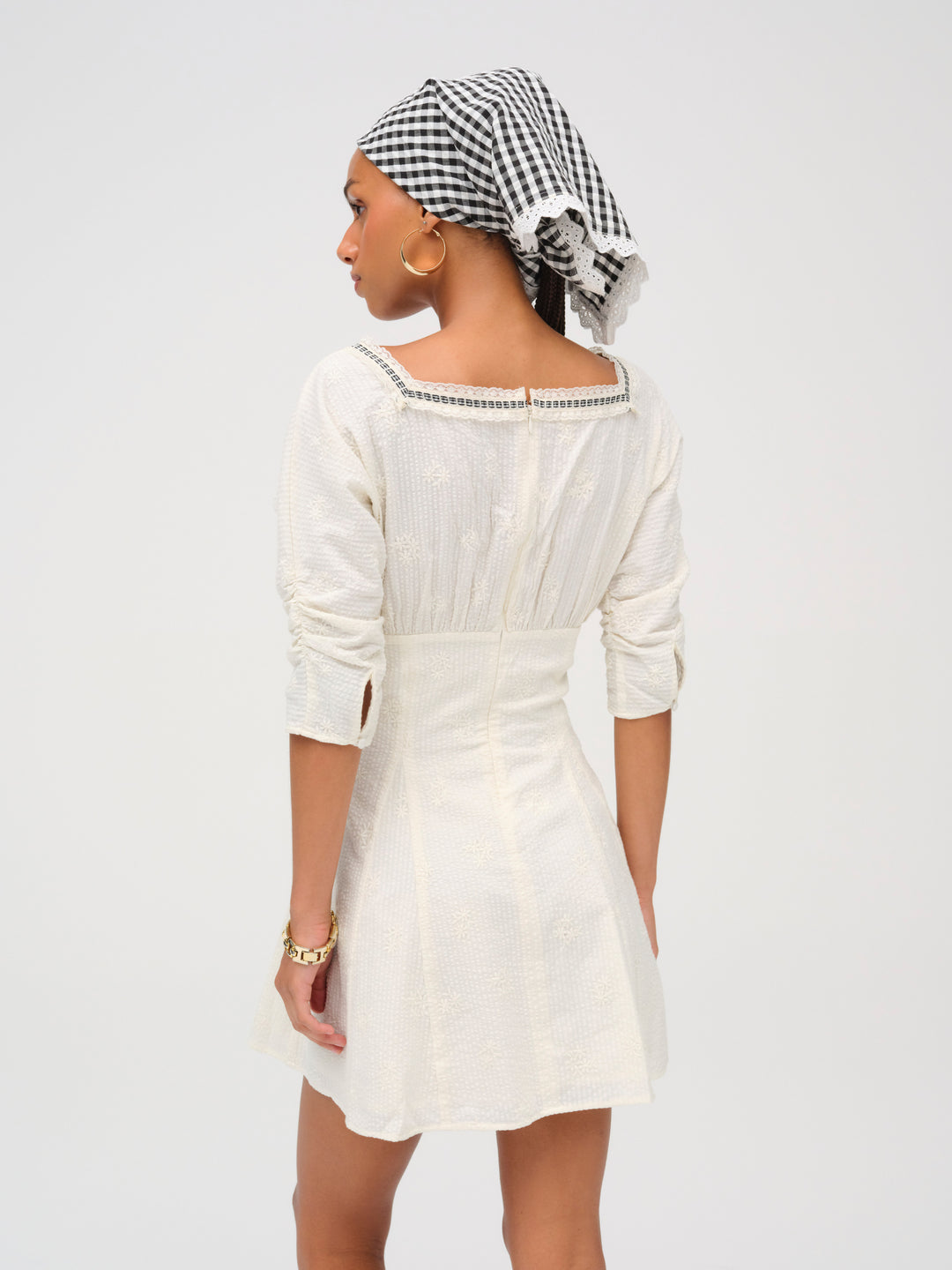 For Love and Lemons Baby Daisy Poplin Mini Dress - White