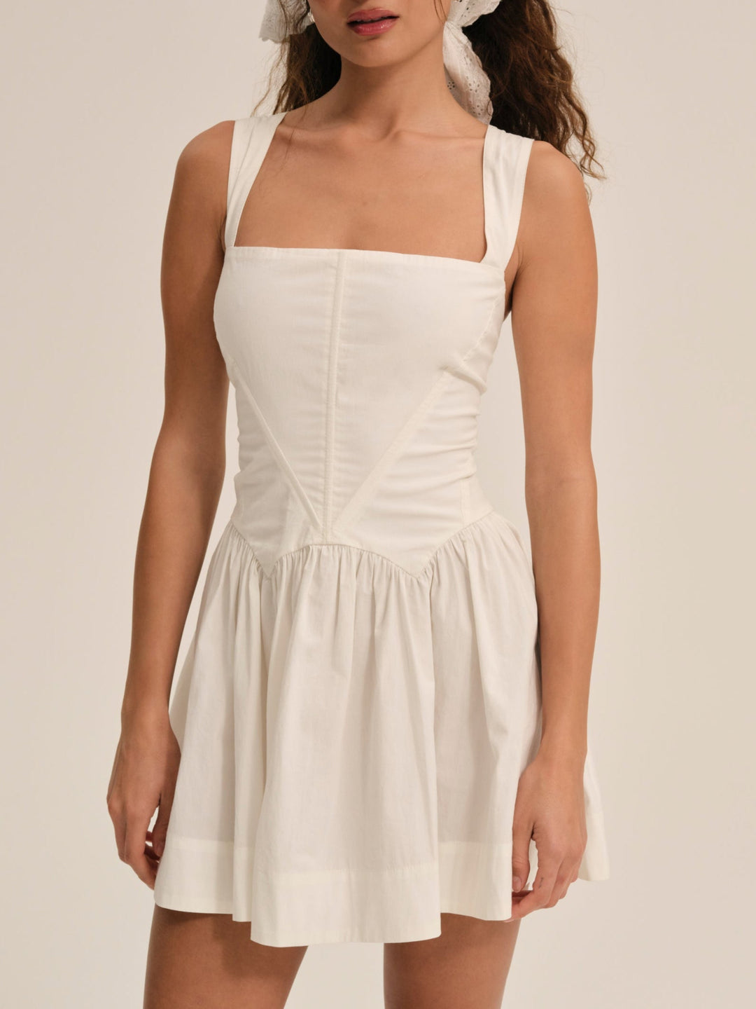 For Love and Lemons Chloe Mini Dress - White