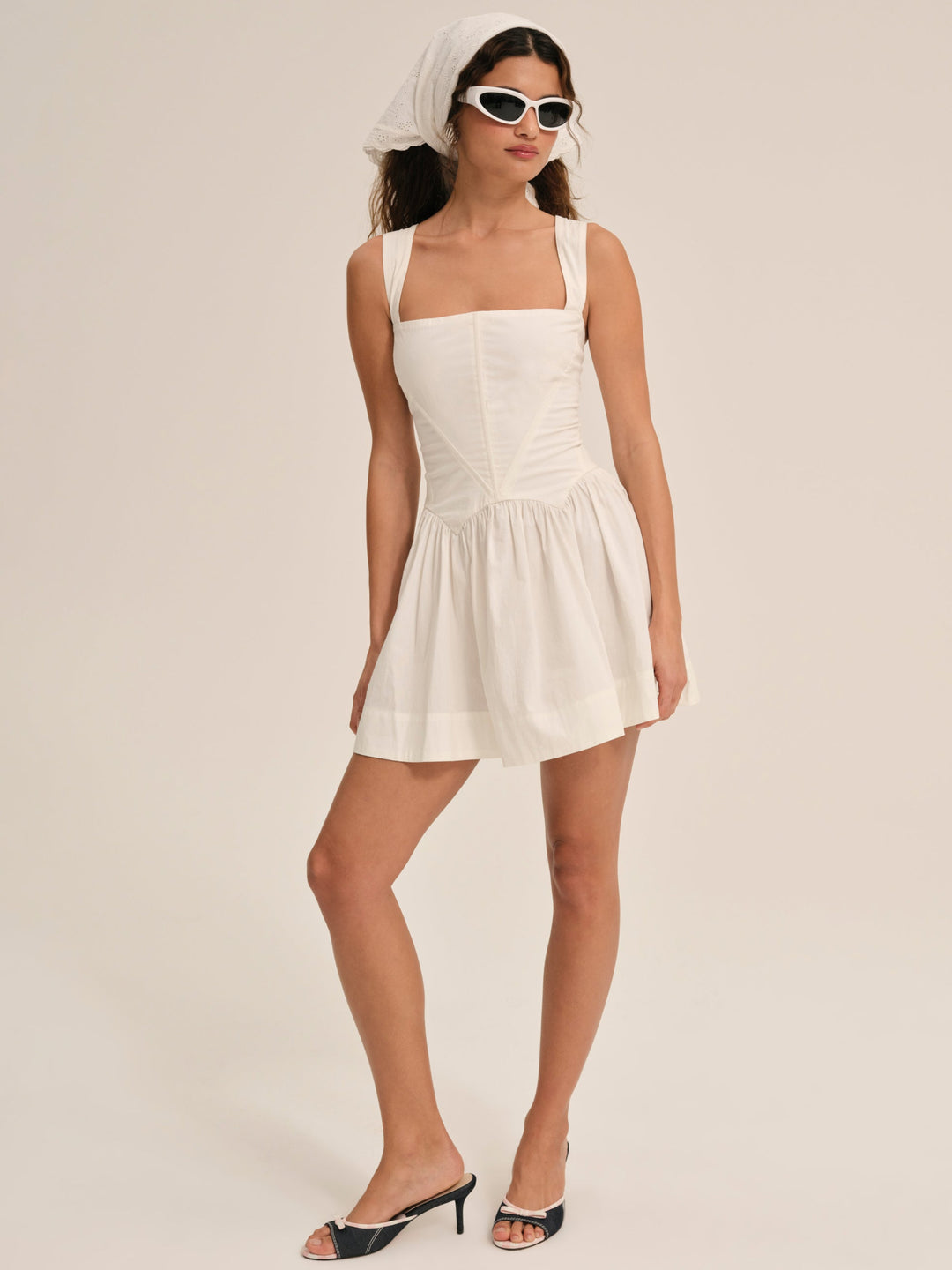 For Love and Lemons Chloe Mini Dress - White