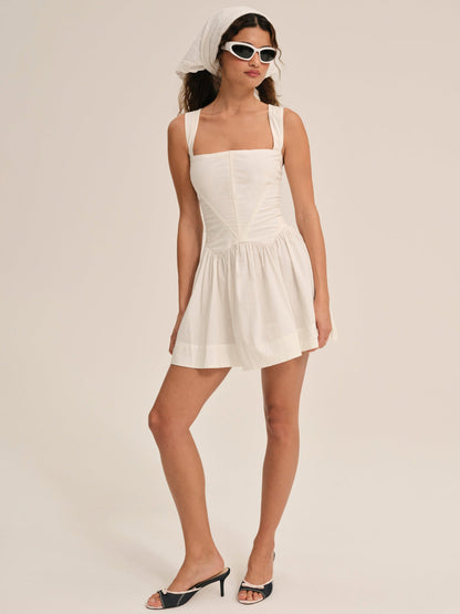 For Love and Lemons Chloe Mini Dress - White