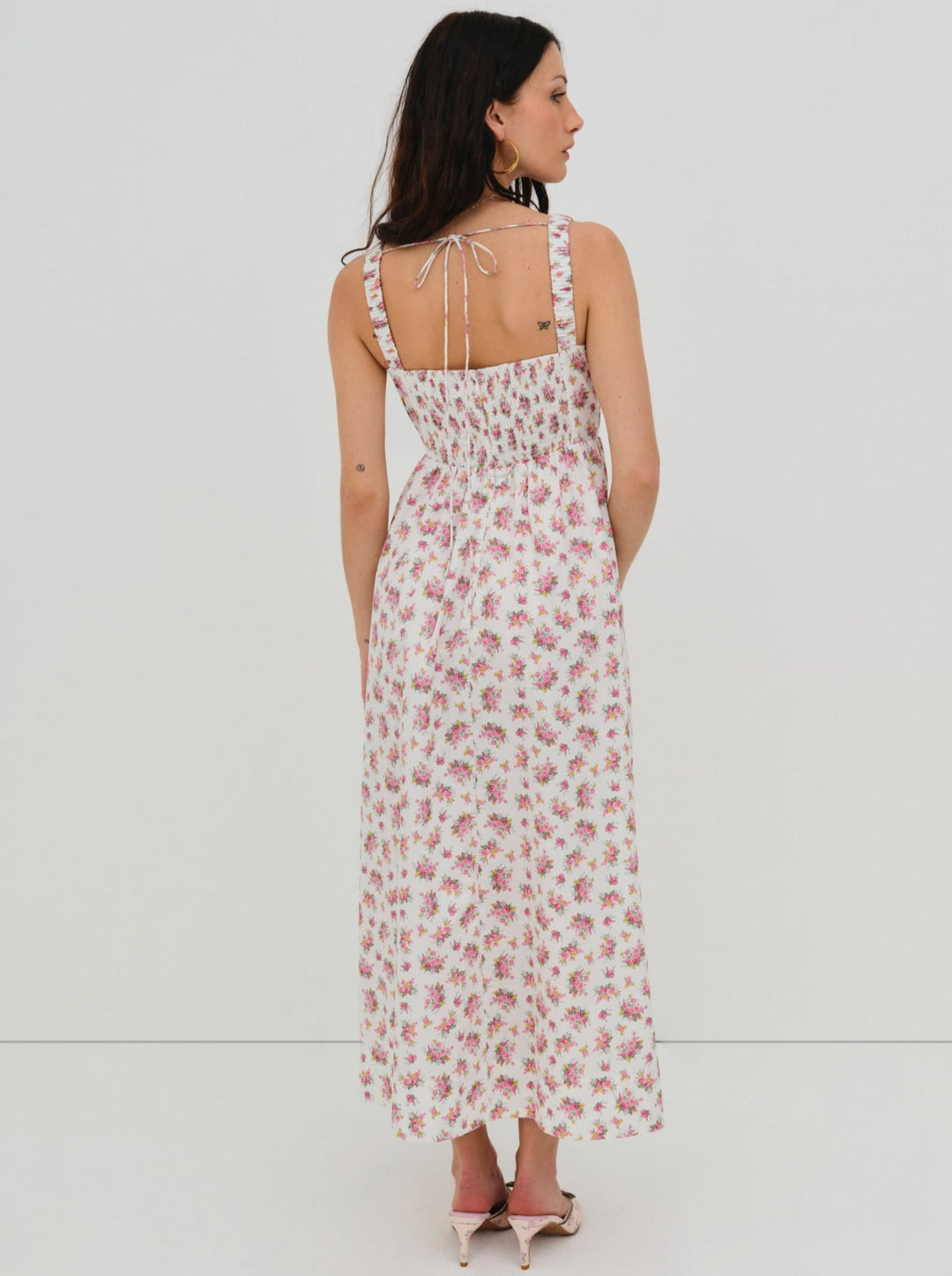 For Love and Lemons Etienne Midi Dress - Pink