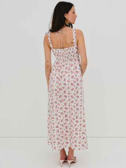For Love and Lemons Etienne Midi Dress - Pink