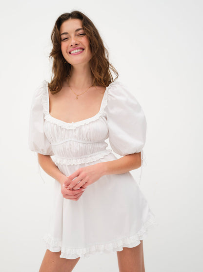 For Love and Lemons Jackson Mini Dress - White