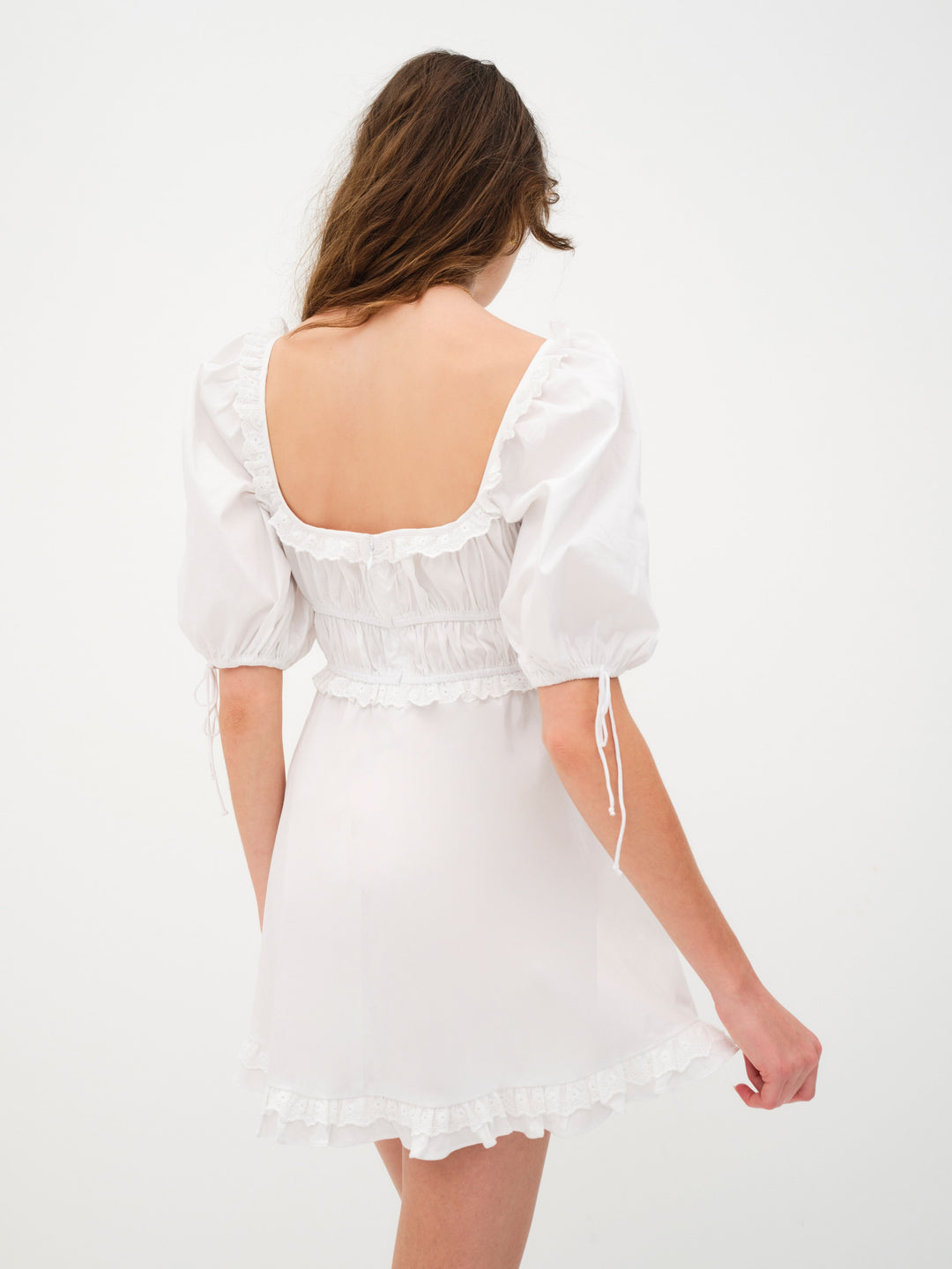 For Love and Lemons Jackson Mini Dress - White