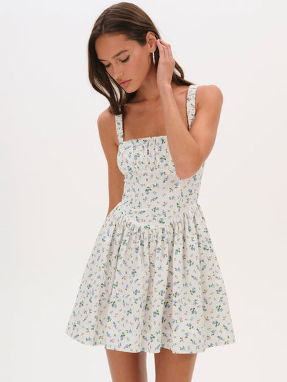 For Love and Lemons Zofia Mini Dress - Blue