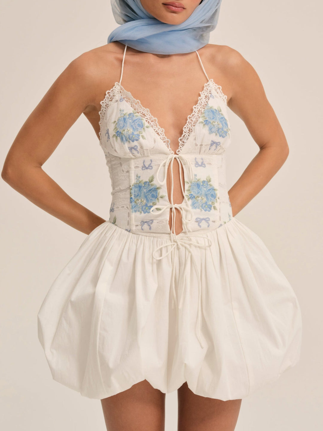 For Love and Lemons McKinley Mini Dress - White