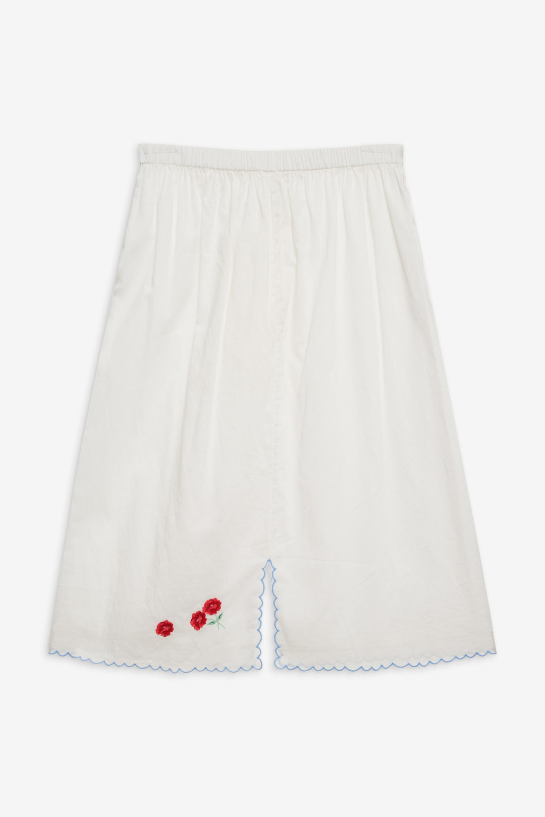 For Love and Lemons Forget Me Not Embroidery Midi Skirt - White