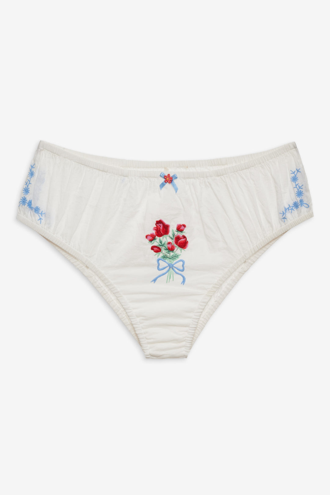 For Love and Lemons Forget Me Not Embroidery Bloomer Panty - White