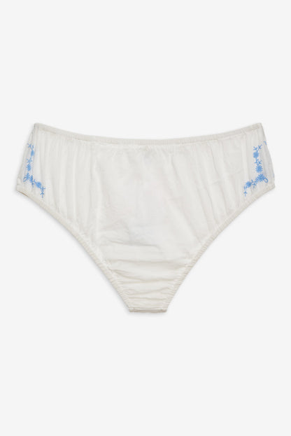 For Love and Lemons Forget Me Not Embroidery Bloomer Panty - White