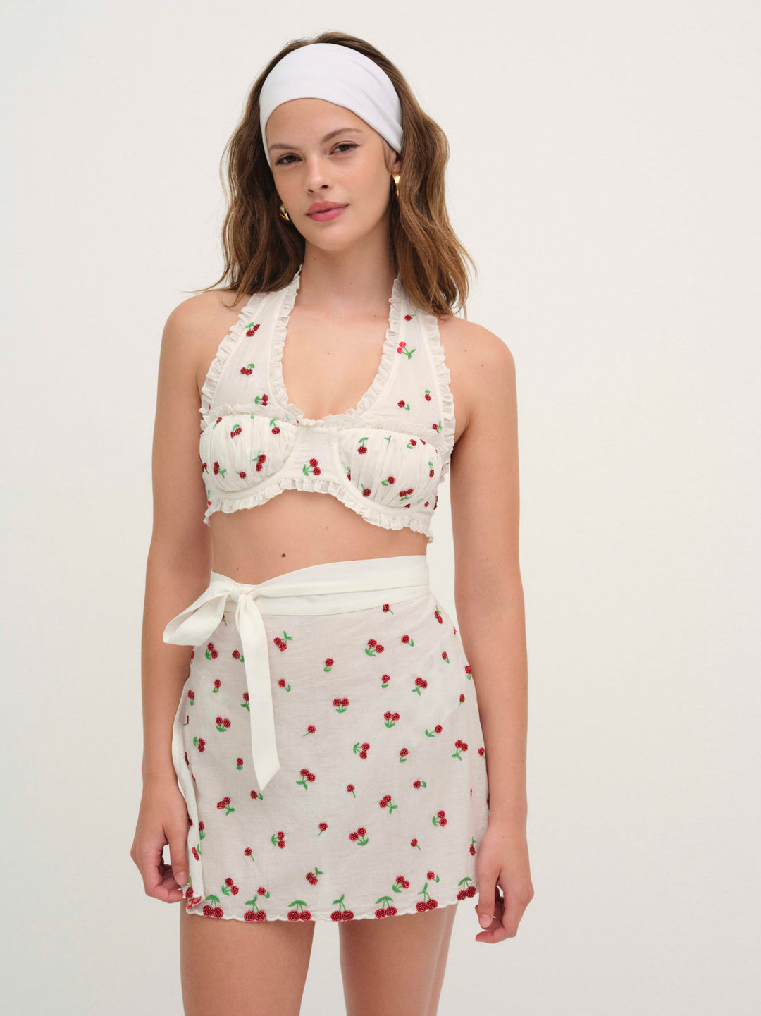 For Love and Lemons Beaded Cherries Apron - Red