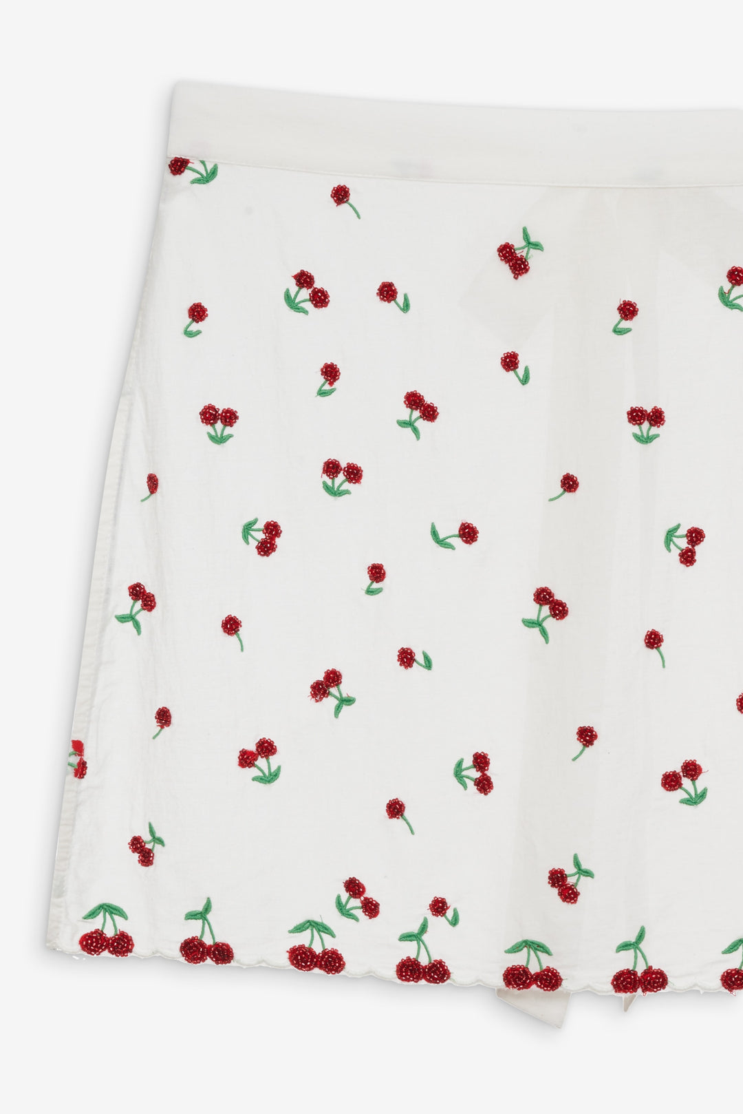 For Love and Lemons Beaded Cherries Apron - Red