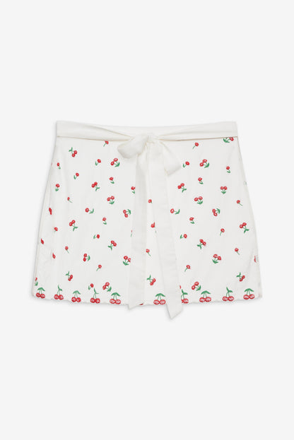 For Love and Lemons Beaded Cherries Apron - Red