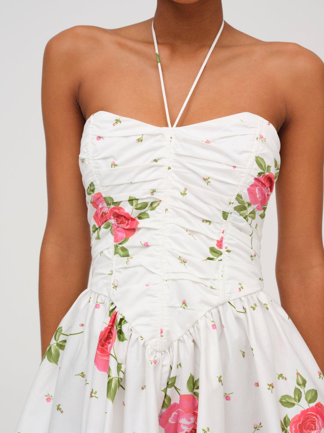 For Love and Lemons Rosebud Corset Mini Dress - White