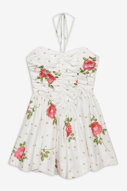 For Love and Lemons Rosebud Corset Mini Dress - White