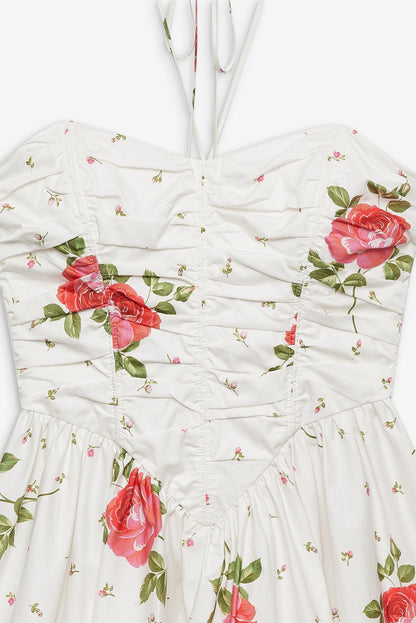 For Love and Lemons Rosebud Corset Mini Dress - White