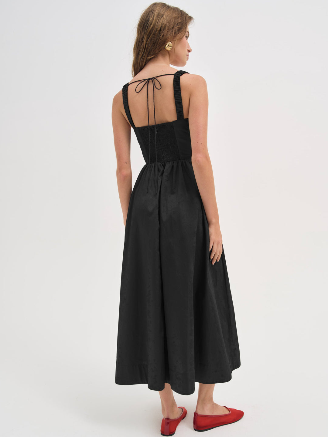 For Love and Lemons Etienne Midi Dress - Black