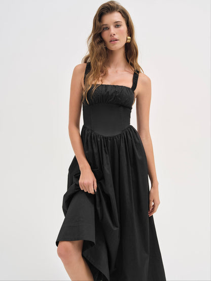 For Love and Lemons Etienne Midi Dress - Black
