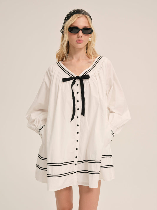 For Love and Lemons Shelly Mini Dress - White