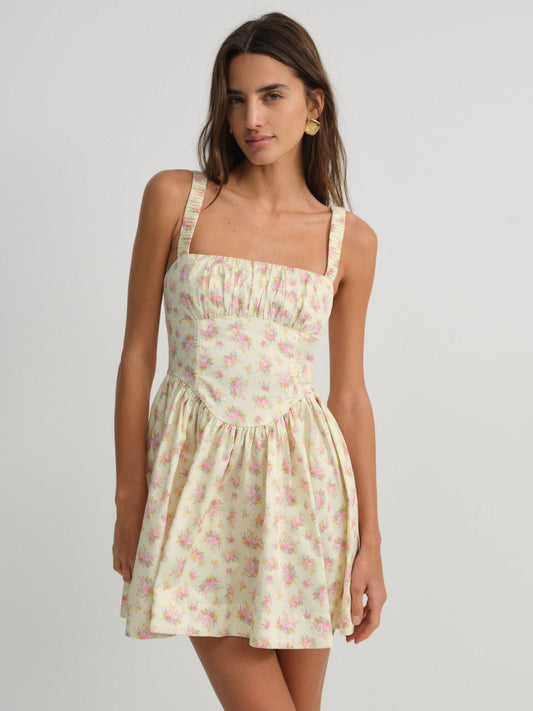 For Love and Lemons Zofia Mini Dress - Yellow