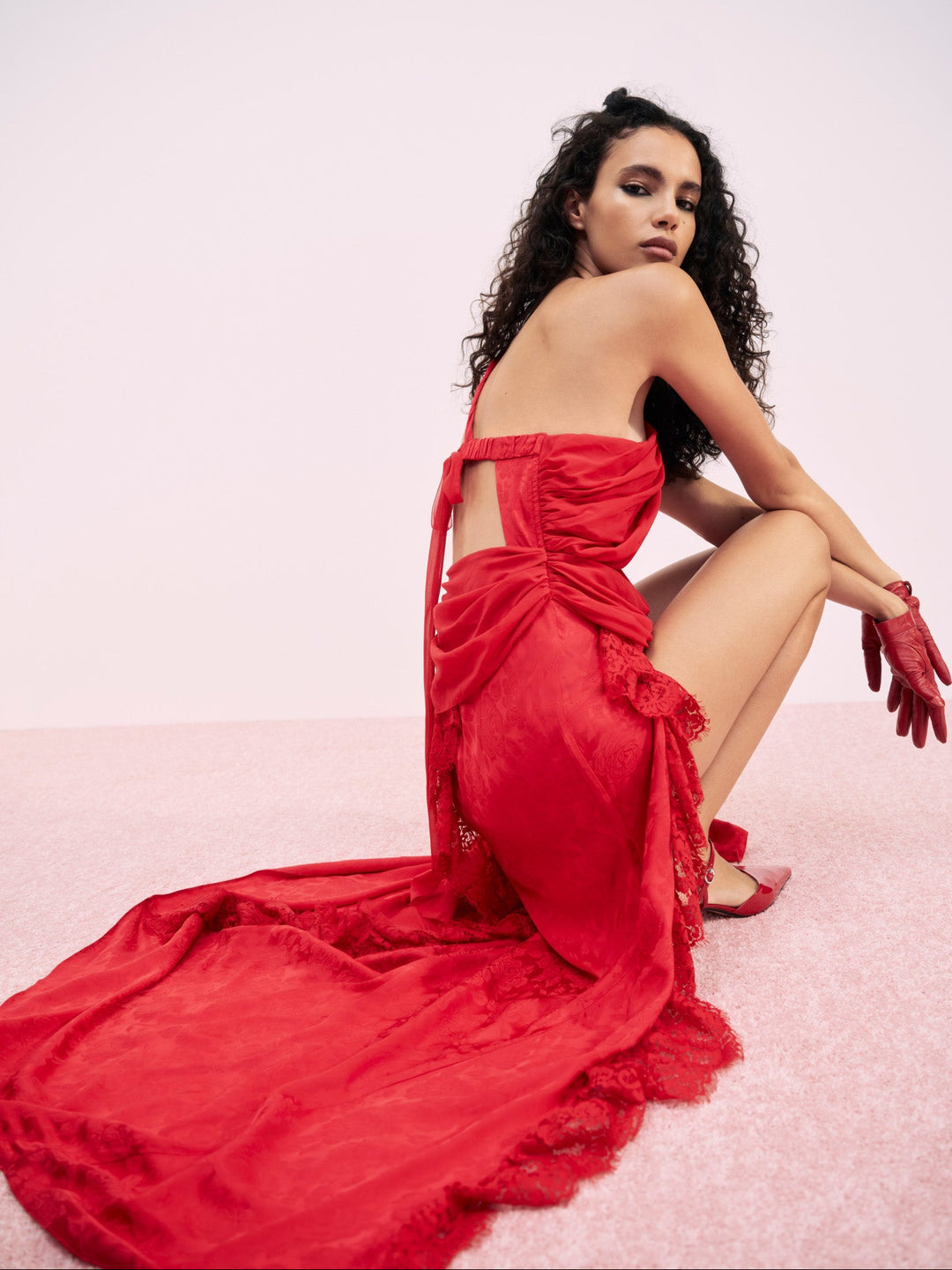 For Love and Lemons Bellany Gown - Red