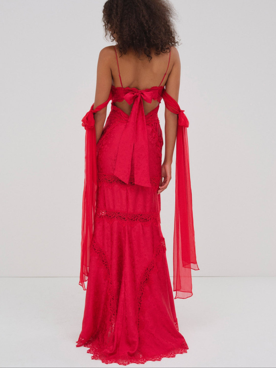 For Love and Lemons Rita Lace Gown - Red