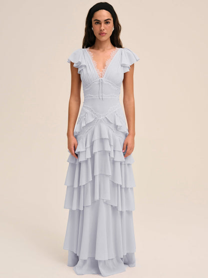 For Love and Lemons Adriana Gown - Periwinkle
