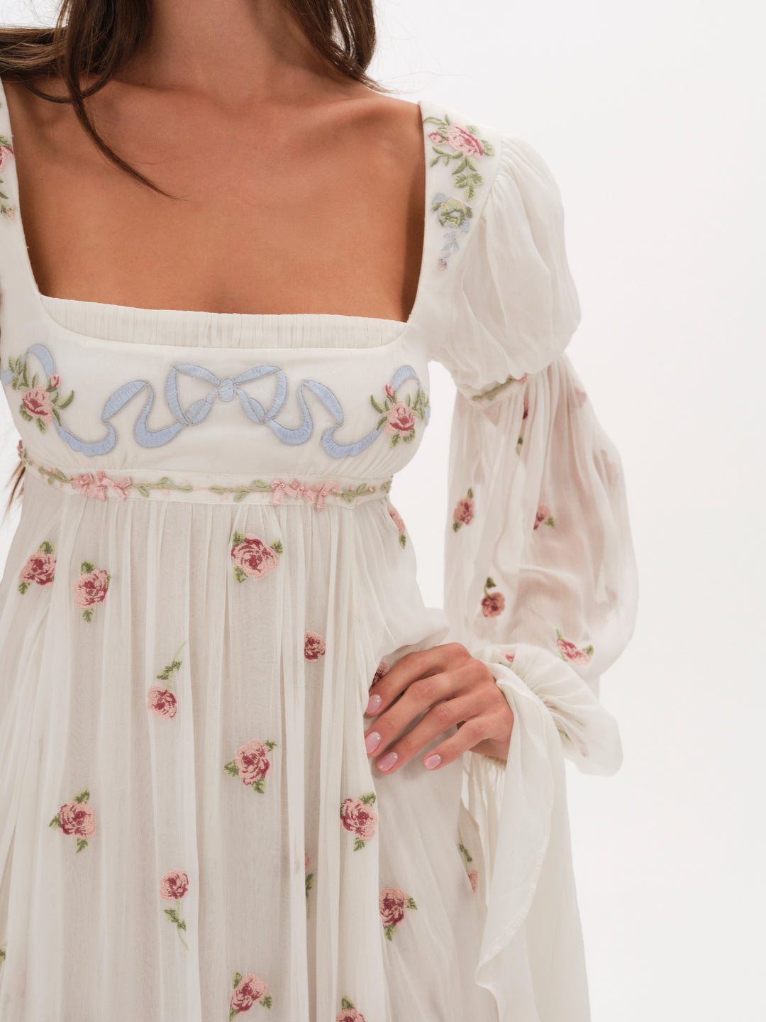 For Love and Lemons Julianne Maxi Dress - Cream