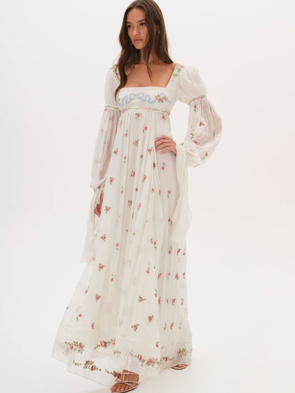 For Love and Lemons Julianne Maxi Dress - Cream