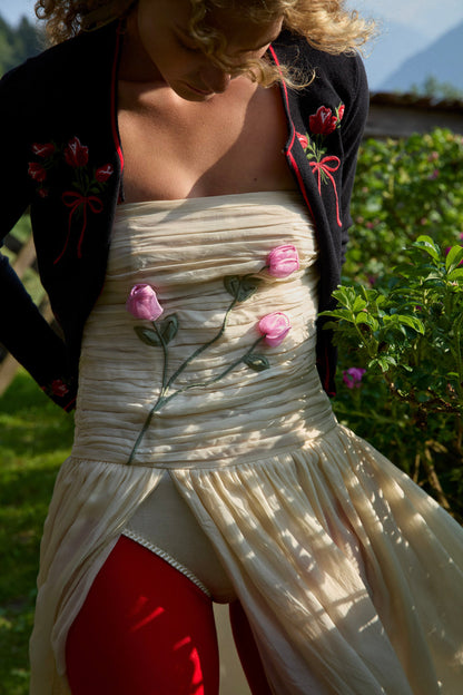 For Love and Lemons Ophelie Organza Maxi Dress - Blush