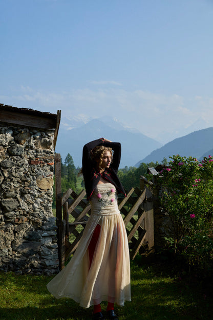For Love and Lemons Ophelie Organza Maxi Dress - Blush