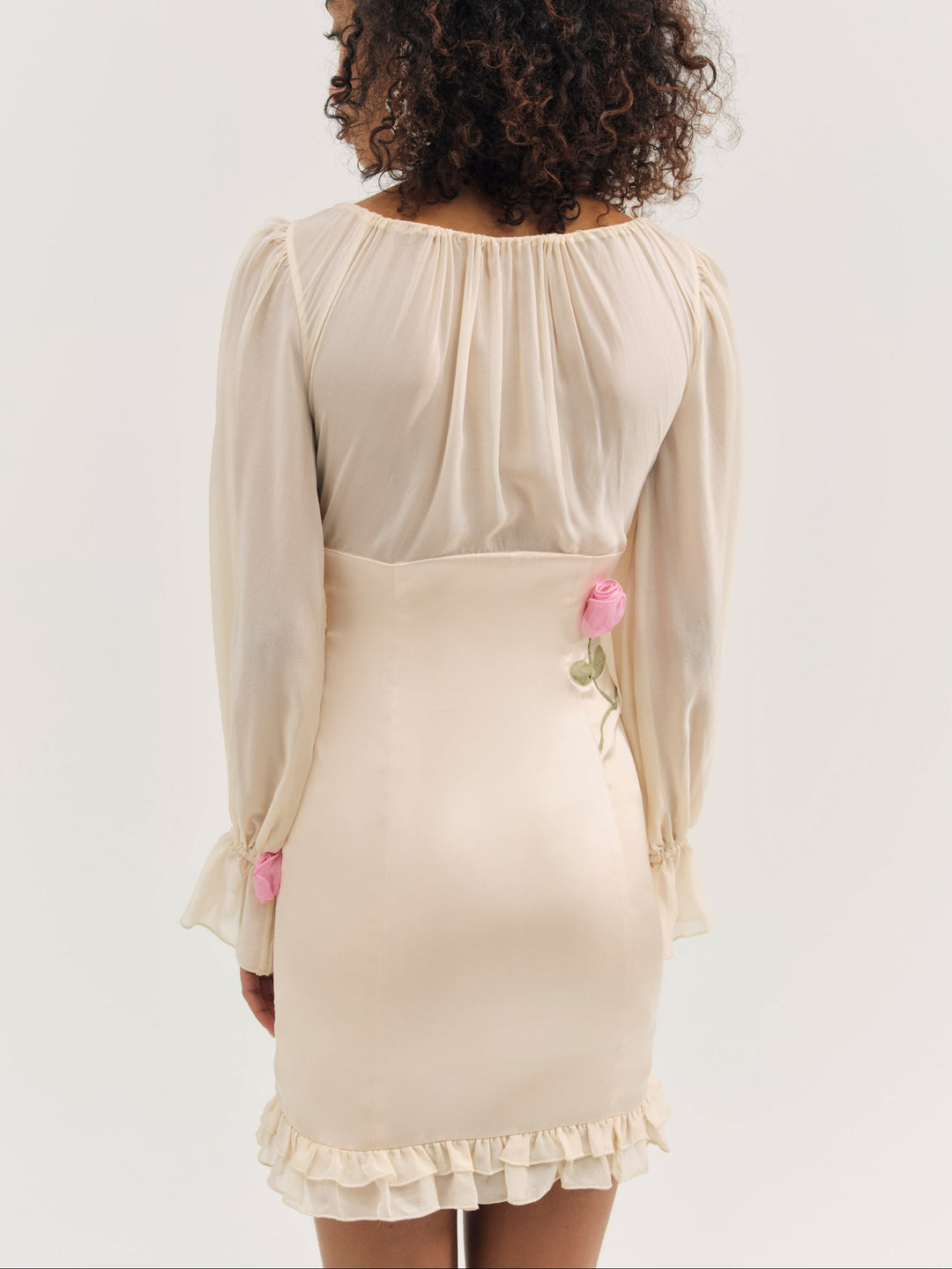 For Love and Lemons Ophelie Organza Mini Dress - Blush
