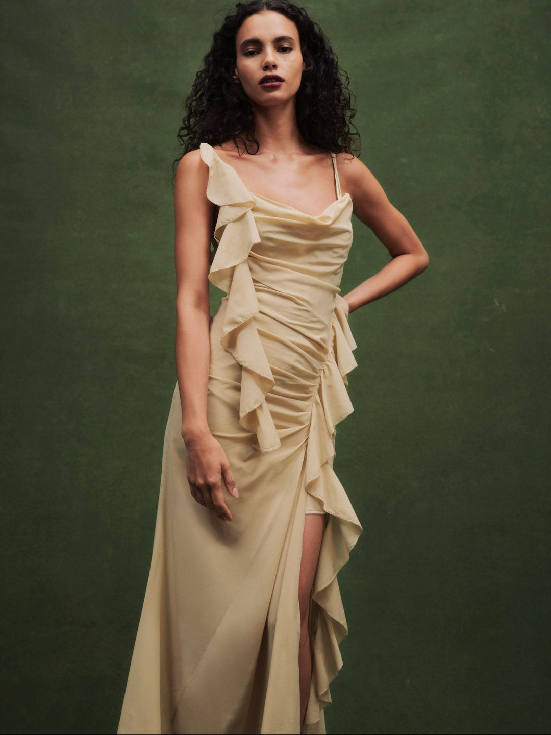 For Love and Lemons Fernanda Gown - LT Olive