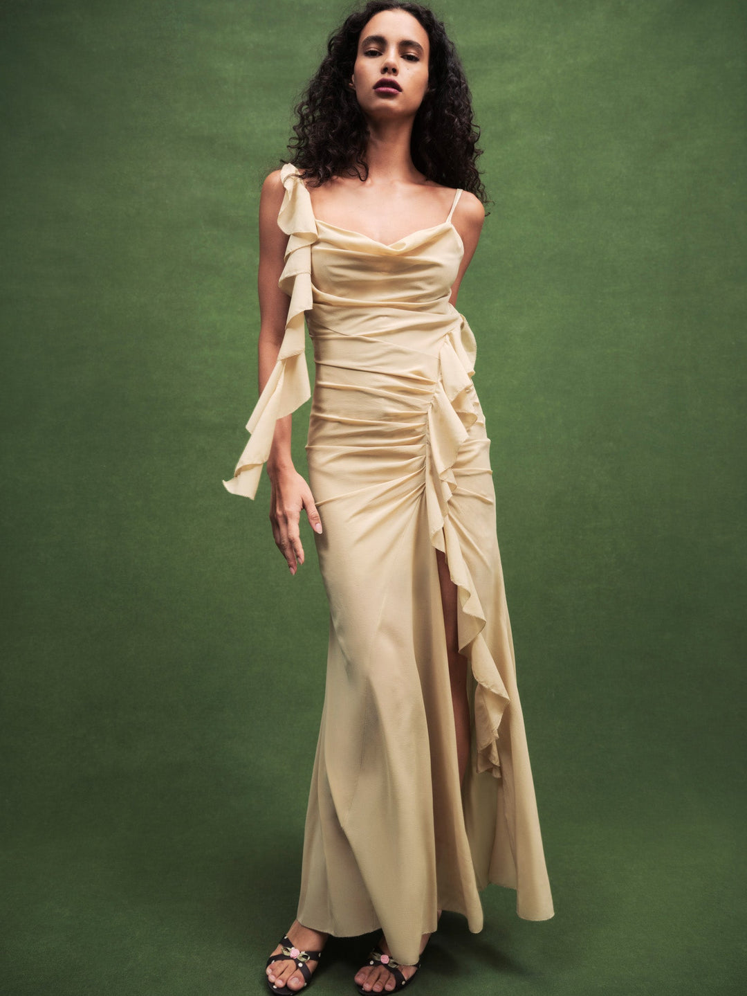 For Love and Lemons Fernanda Gown - LT Olive