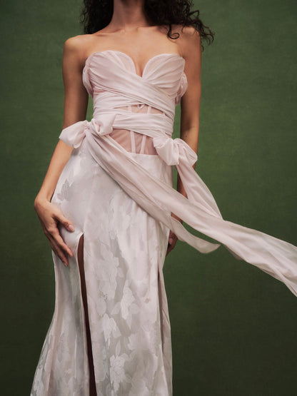 For Love and Lemons Aurora Gown - Petal Pink