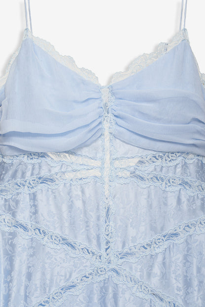 For Love and Lemons Rita Lace Gown - Blue
